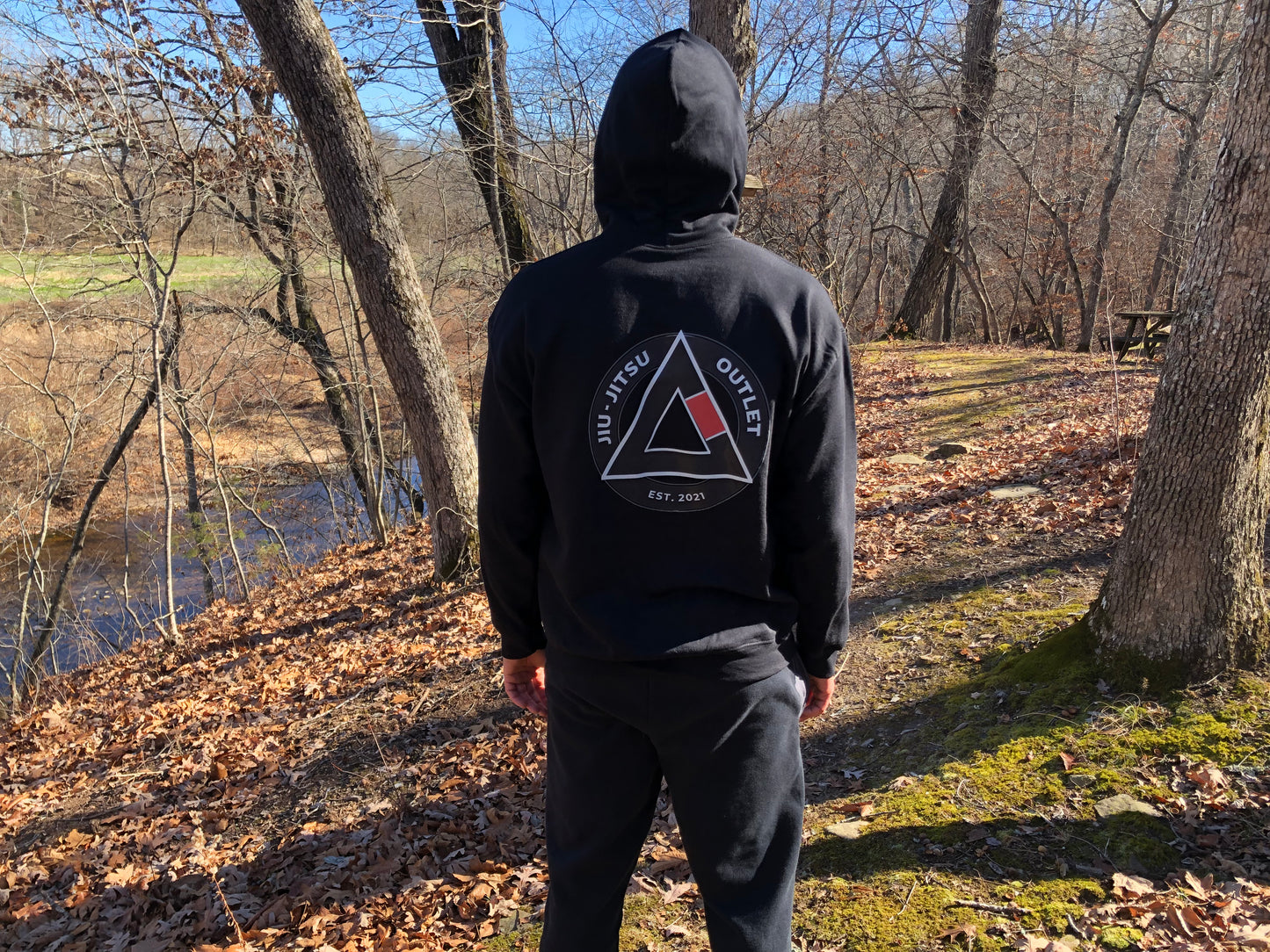 Classic "Jiu-Jitsu Is My Outlet" Black Pullover Hoodie