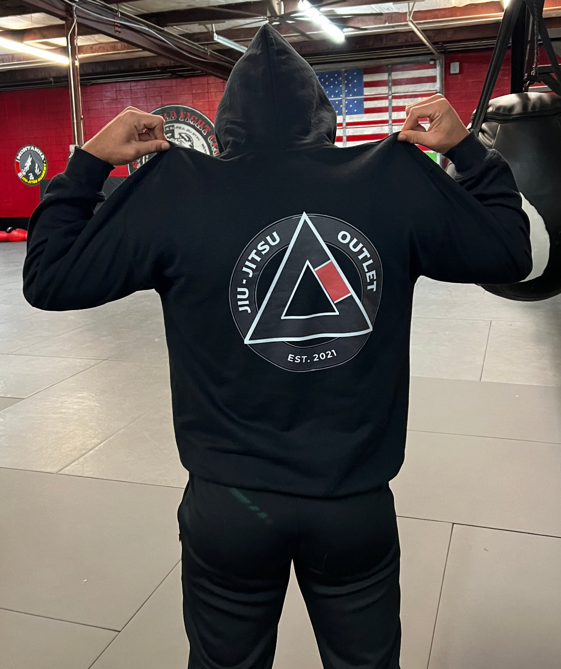 Classic "Jiu-Jitsu Is My Outlet" Black Pullover Hoodie