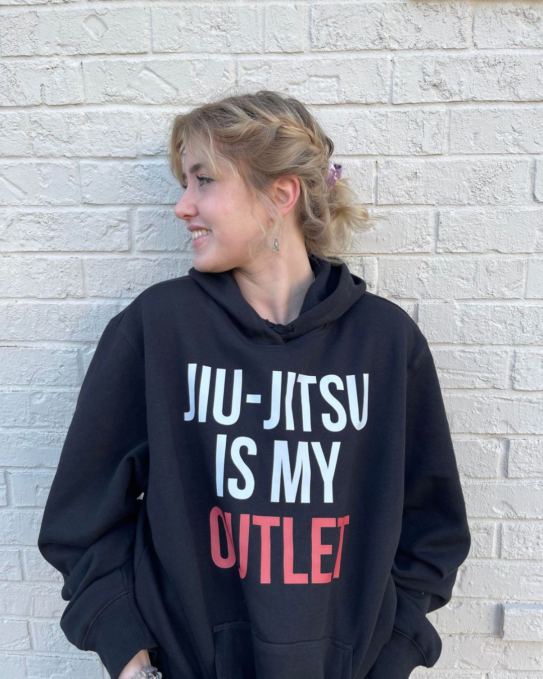 Classic "Jiu-Jitsu Is My Outlet" Black Pullover Hoodie