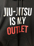 Classic "Jiu-Jitsu Is My Outlet" Black Pullover Hoodie